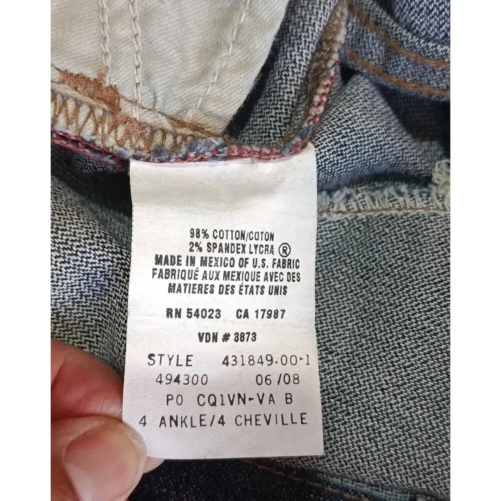 Gap 1969 Limited Edition Straight Leg Jeans Women’s 4R Dark Wash 2008 Y2K